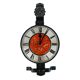 Metalwork electric wall clock VEB Elektrobau Greiz, Germany 1970s