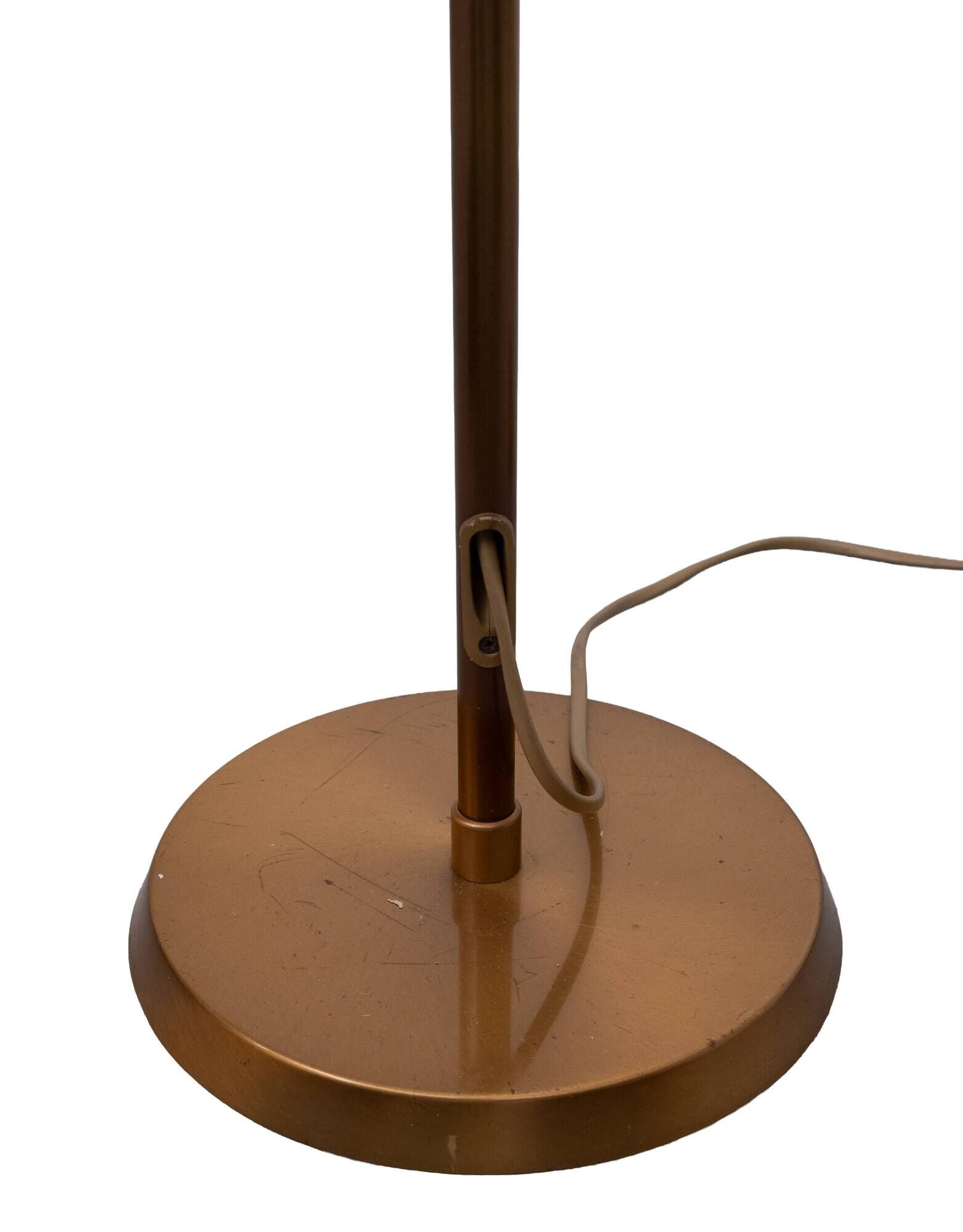 Holtkotter Bronze color swing arm floor lamp Germany 1980s
