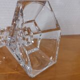 Crystal candle holder from val-saint-lambert