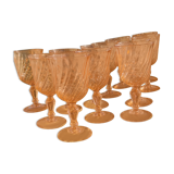Set of twelve foot glasses Rosaline D'arcoroc Luminarc