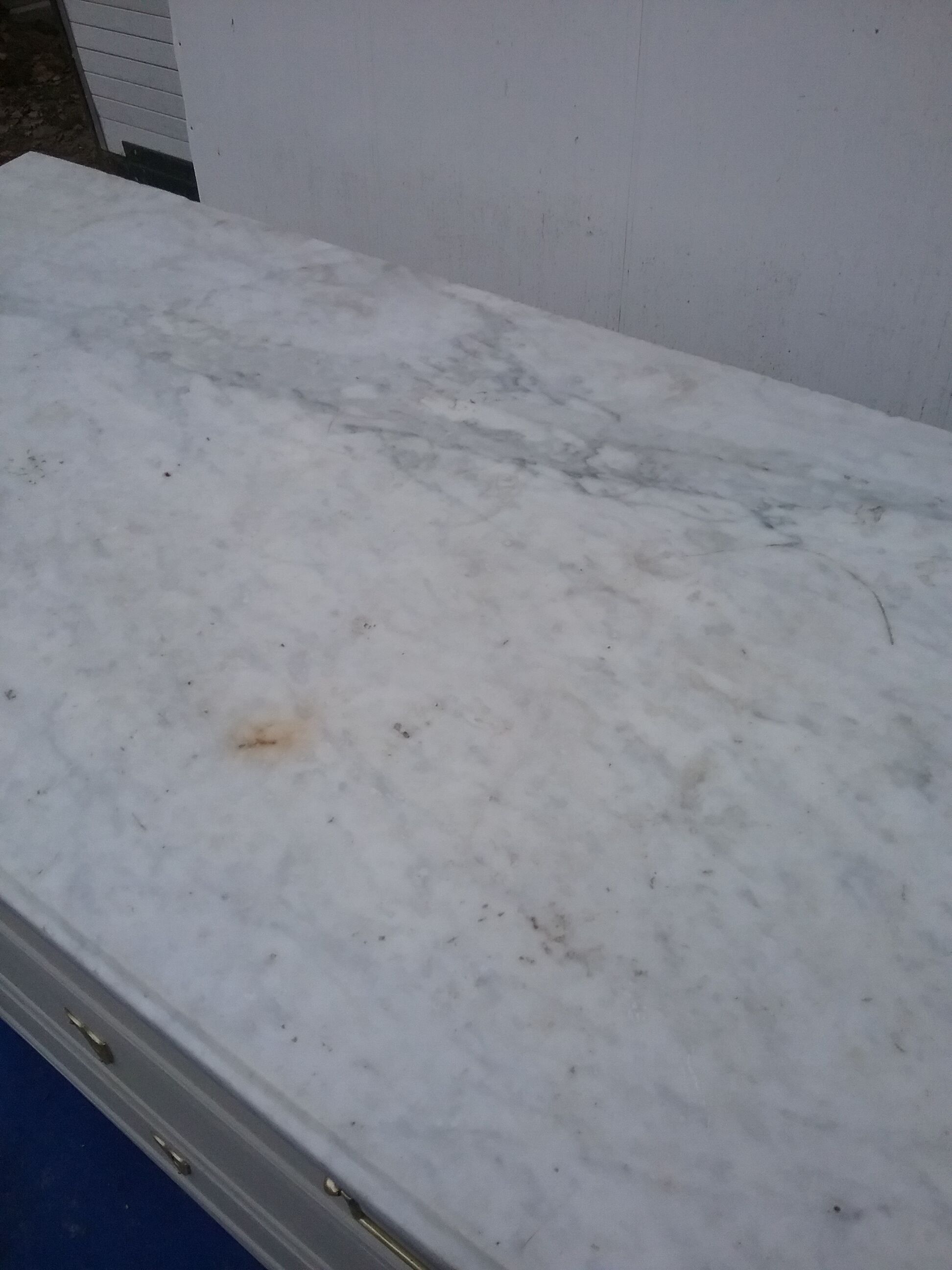 Commode style L XVI white marble