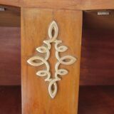 Headboard – console – sideboard – art deco – 2 doors – 2 niches in solid walnut e