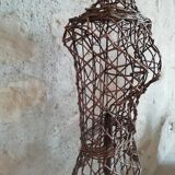 Decorative wicker seamstress bust