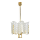 Chandelier by Carl Fagerlund Glass leaves Murano, 1960s