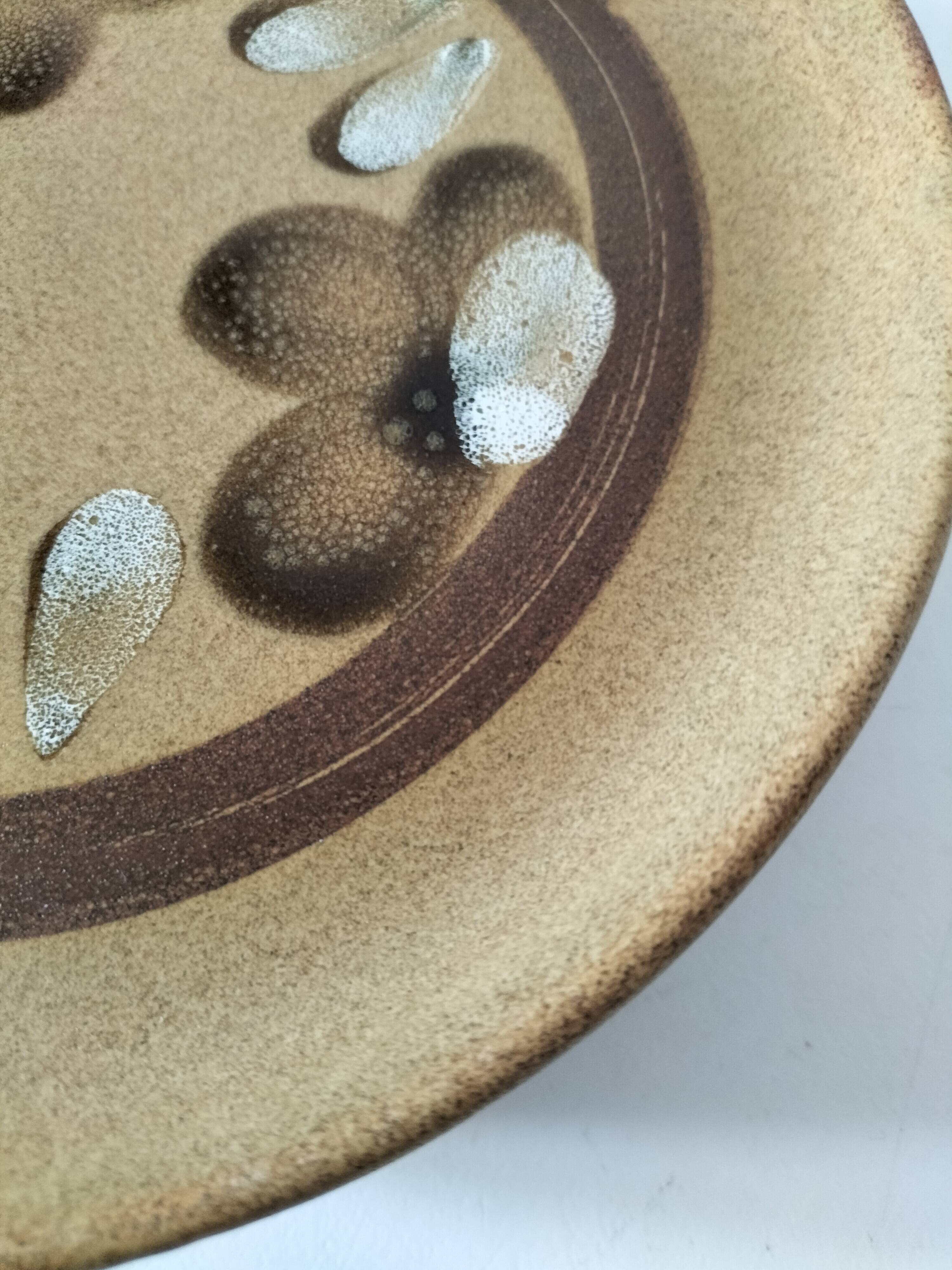 6 dessert plates in stoneware Atelier d’Art Lorraine Sarreguemines