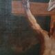Ancient Oil on Canvas "Crucifixion", Italian School, 18th Century