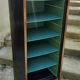 Cabinet storage cabinet with curtains, wooden, vintage.
