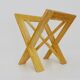 Vintage Scandinavian magazine rack in solid wood. 70s
