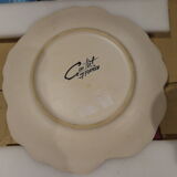 Flat plate or empty ceramic pocket: in bloom a colorful Thought signed Guillot France TBE