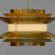 Pendant light "Trava" golden version by Carl Thore for Granhaga Metallindustri. Sweden 1970s.