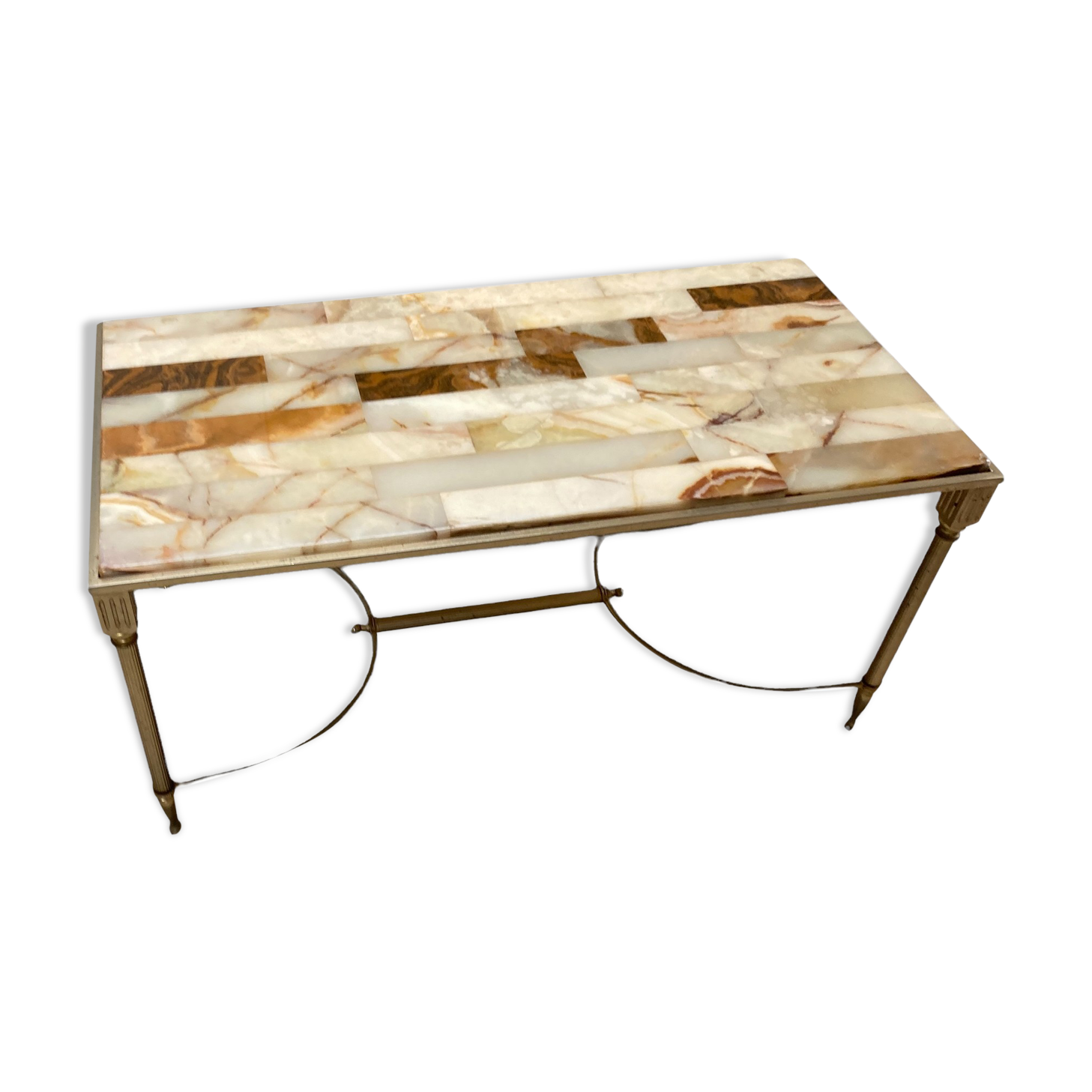 Coffee Table Hollywood Regency Italian Marble