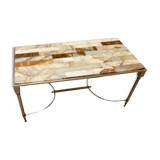 Coffee Table Hollywood Regency Italian Marble