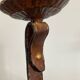 Vintage brutalist wrought iron snake candle holder