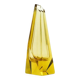 Vase Art Déco, cristal jaune, conçu par J. Hoffmann, Tchécoslovaquie, années 1930.