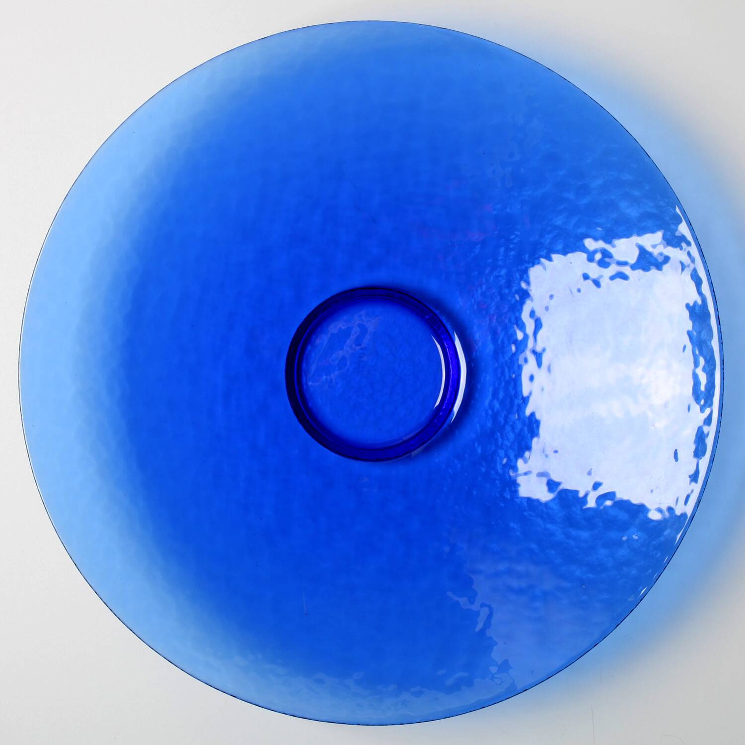 Mid-Century Murano Glass Plate: Cobalt Blue Guido Ferro Centerpiece