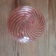 Vintage glass vase red border