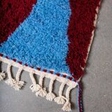 Handmade Moroccan pure wool rug, size 140 x 260 cm