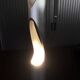 Sculptural flame lamp brushed aluminium Space Age Vintage 1970
