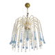 Suspension style Murano en cristal de Bohême et pampilles bleues