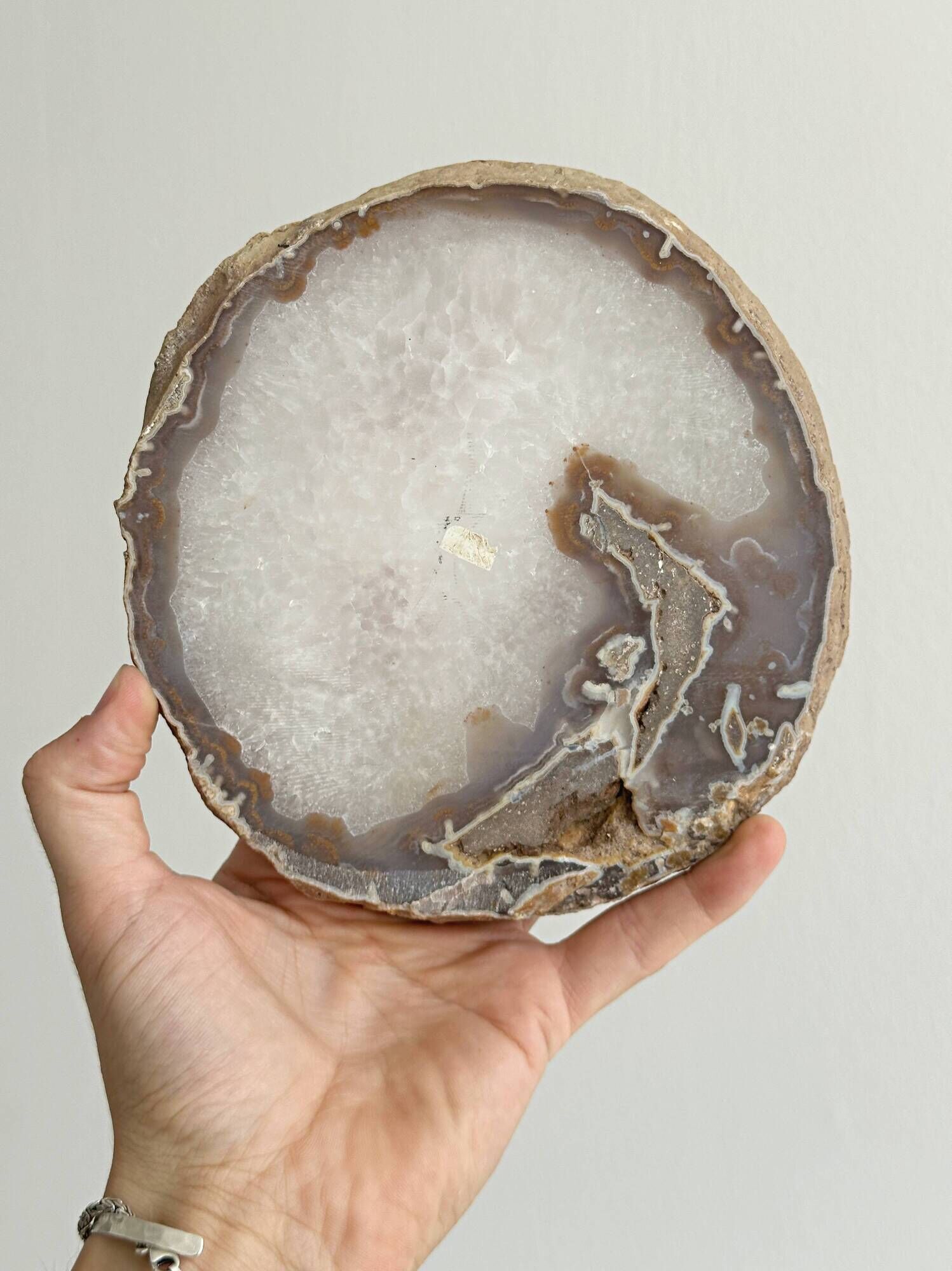 Natural agate catchall tray