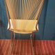 Paire de chaises en chrome et scoubidou jaune