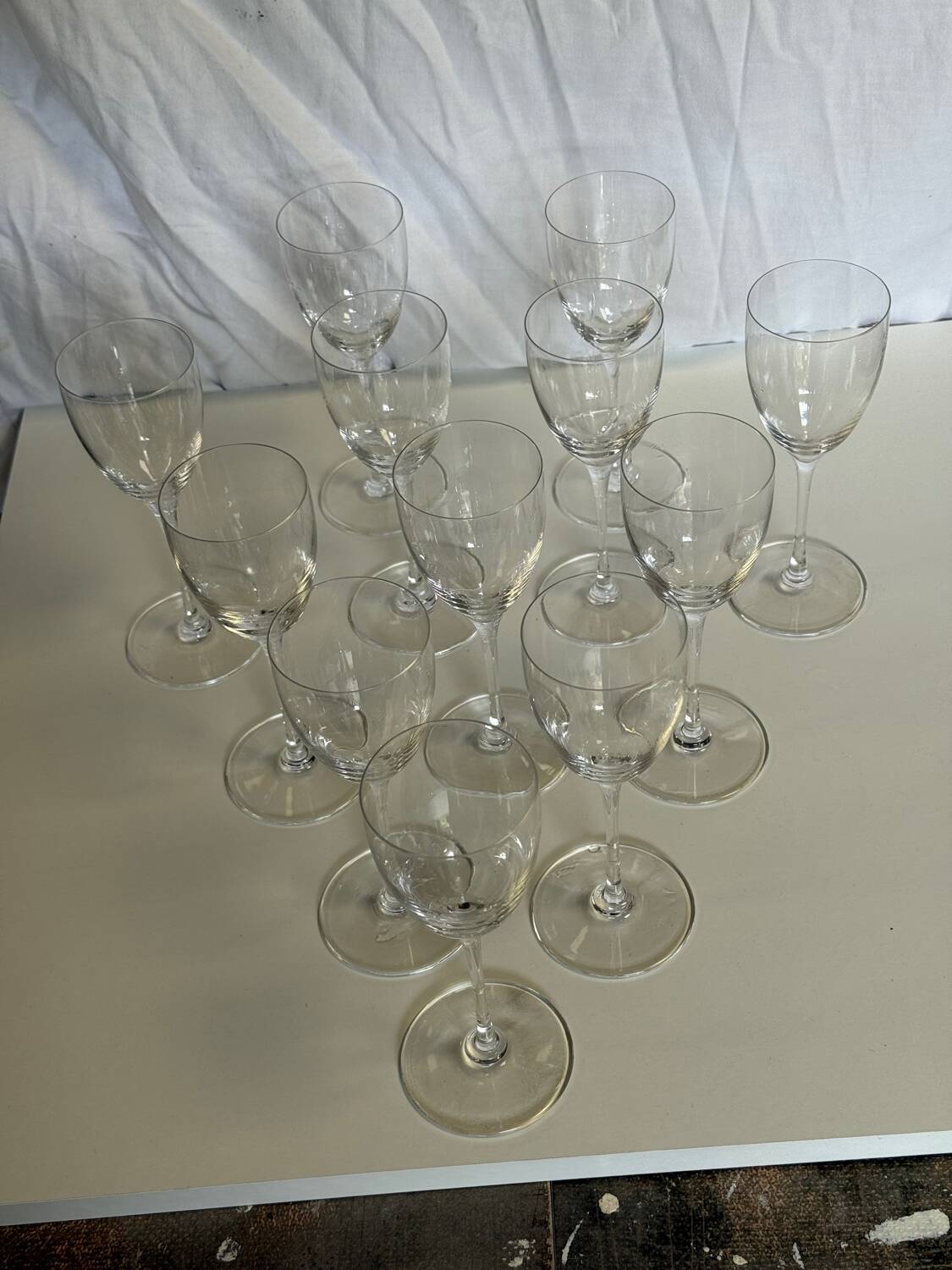 Saint Louis crystal stemmed glasses