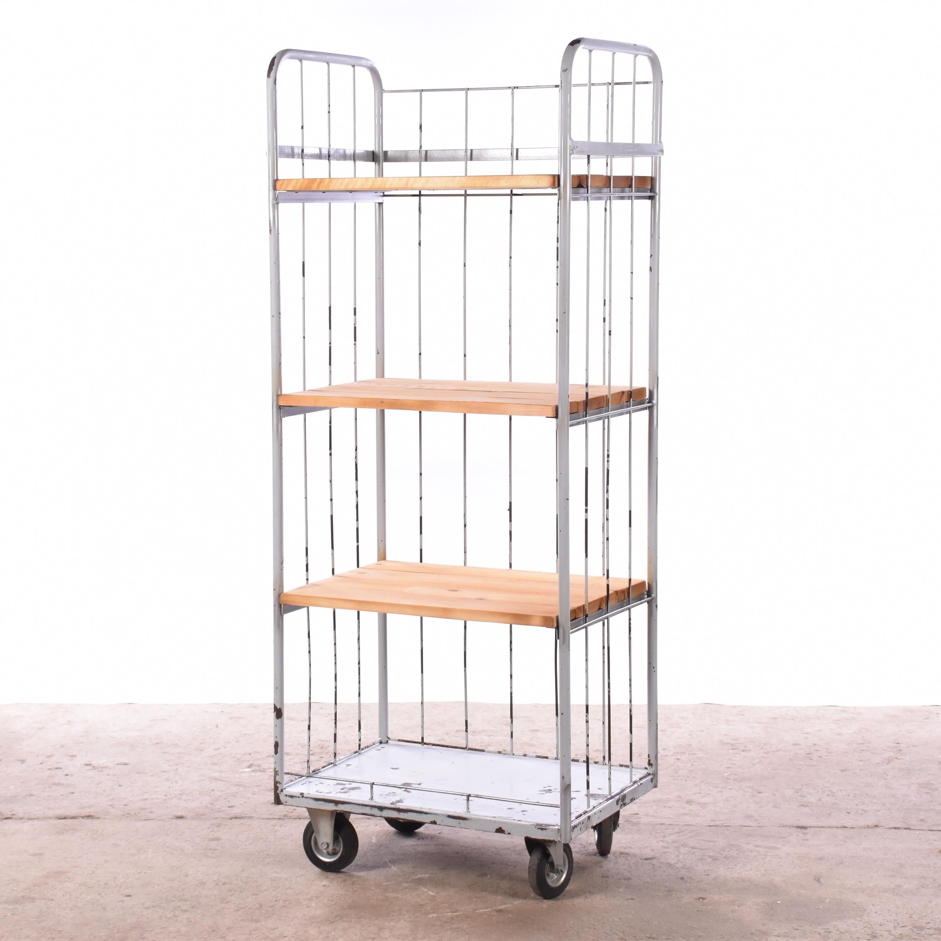 Industrial shelving unit on wheels Trolley