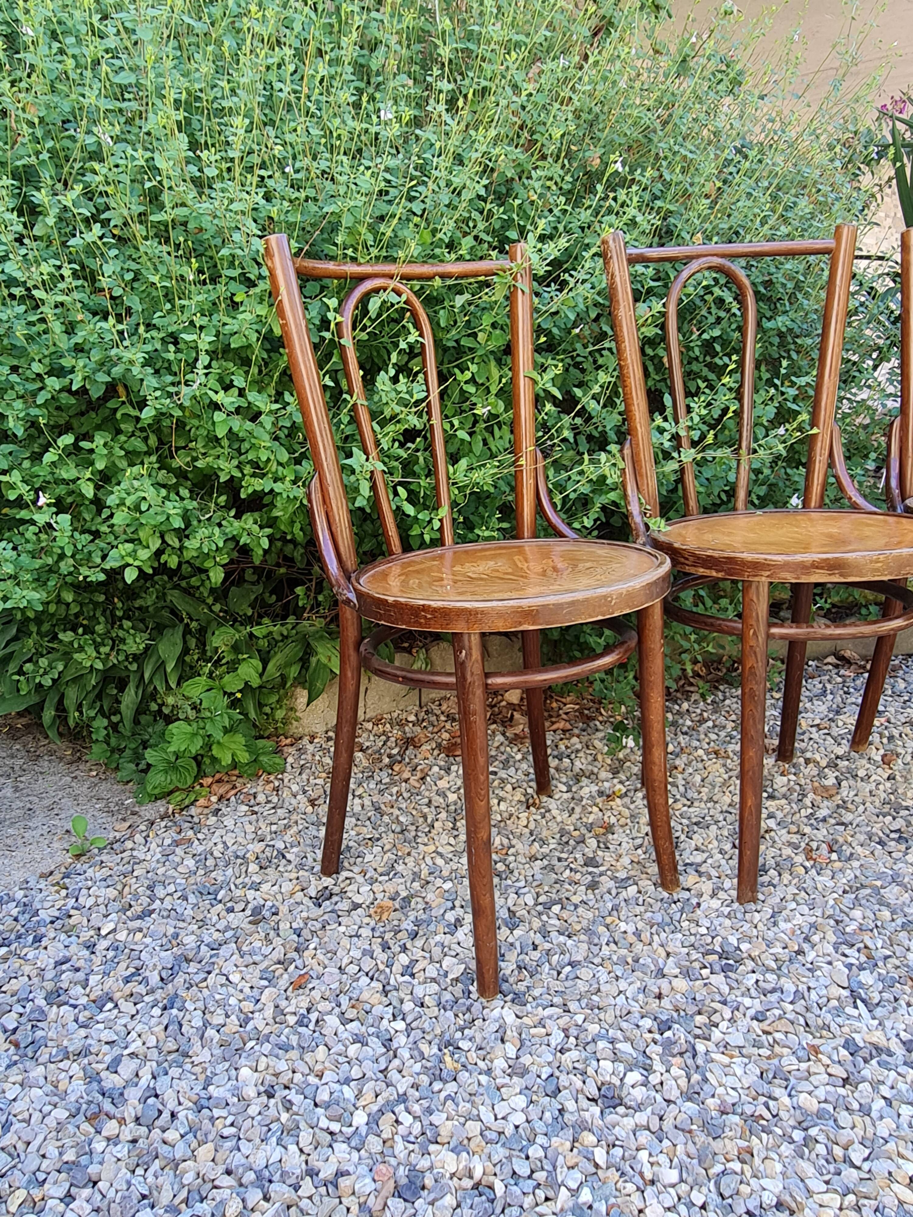 4 bistro chairs from the 30s art nouveau