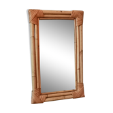 Miroir en rotin