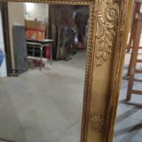 Mirror period gilded restoration in wood and stucco, 119x63 cm