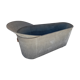 Ancient zinc bathtub 1900 -1m40