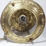 Lámpara de techo de latón y cristal. España, 1940s.