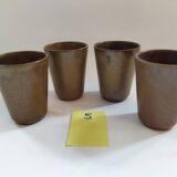 Digoin golden stoneware cups