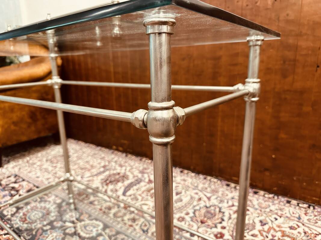 Eichholtz Regency Sidetable table pewter glas