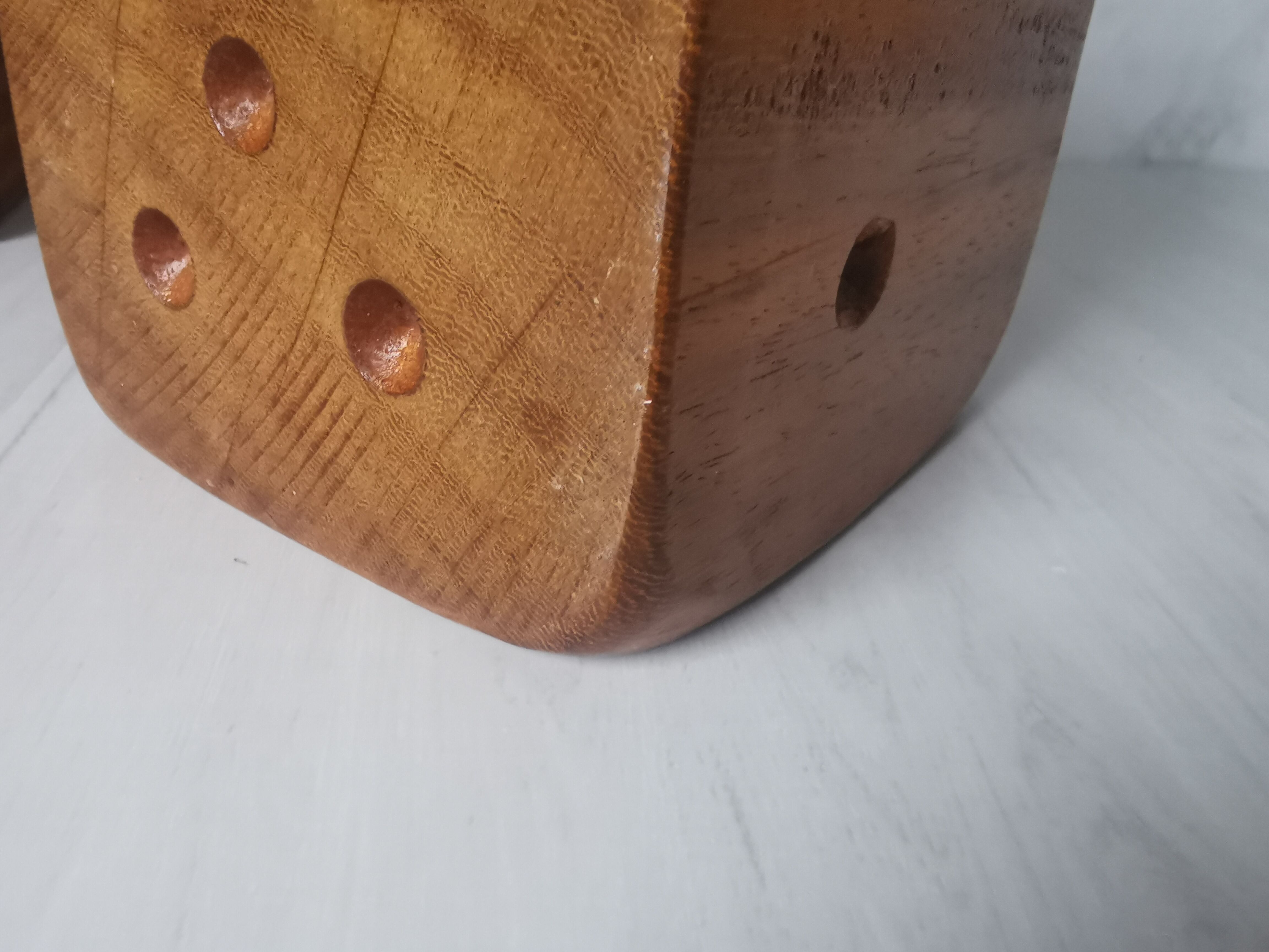 Carved wood dice