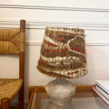 Vintage wool lampshade lamp
