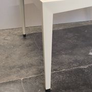 Valzania Edition ivory lacquered coffee table with ebony base
