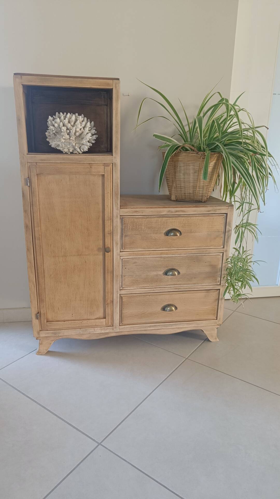 Handcrafted asymmetrical wooden furniture