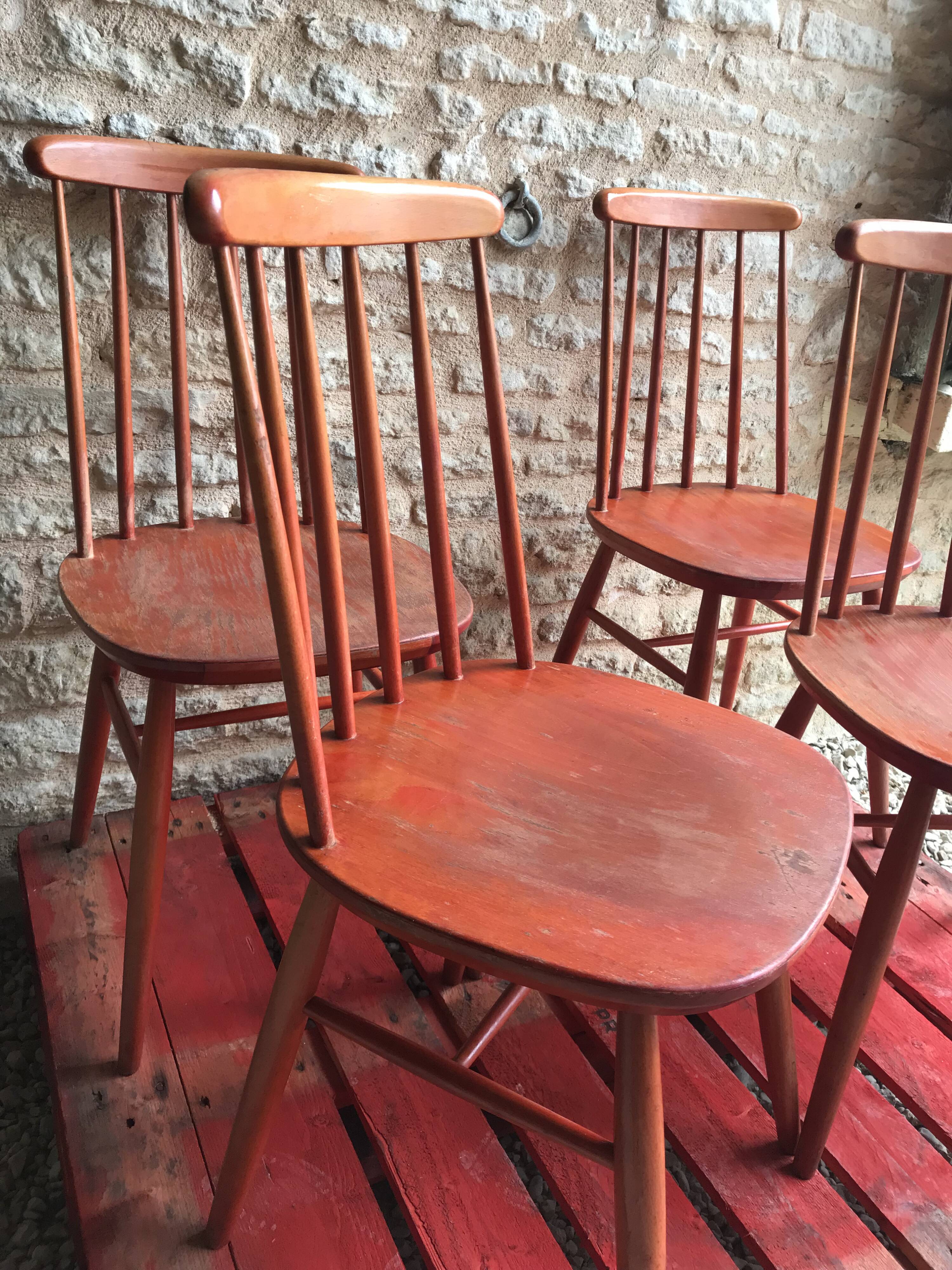 Set of 4 vintage 1960's scandinavian