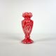 Murano vase with red and white marble decoration, Mid-century