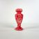 Vase Murano à décor marmoréen rouge et blanc, Mid-century