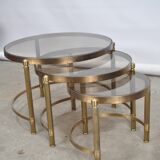 Tables basses gigognes en laiton