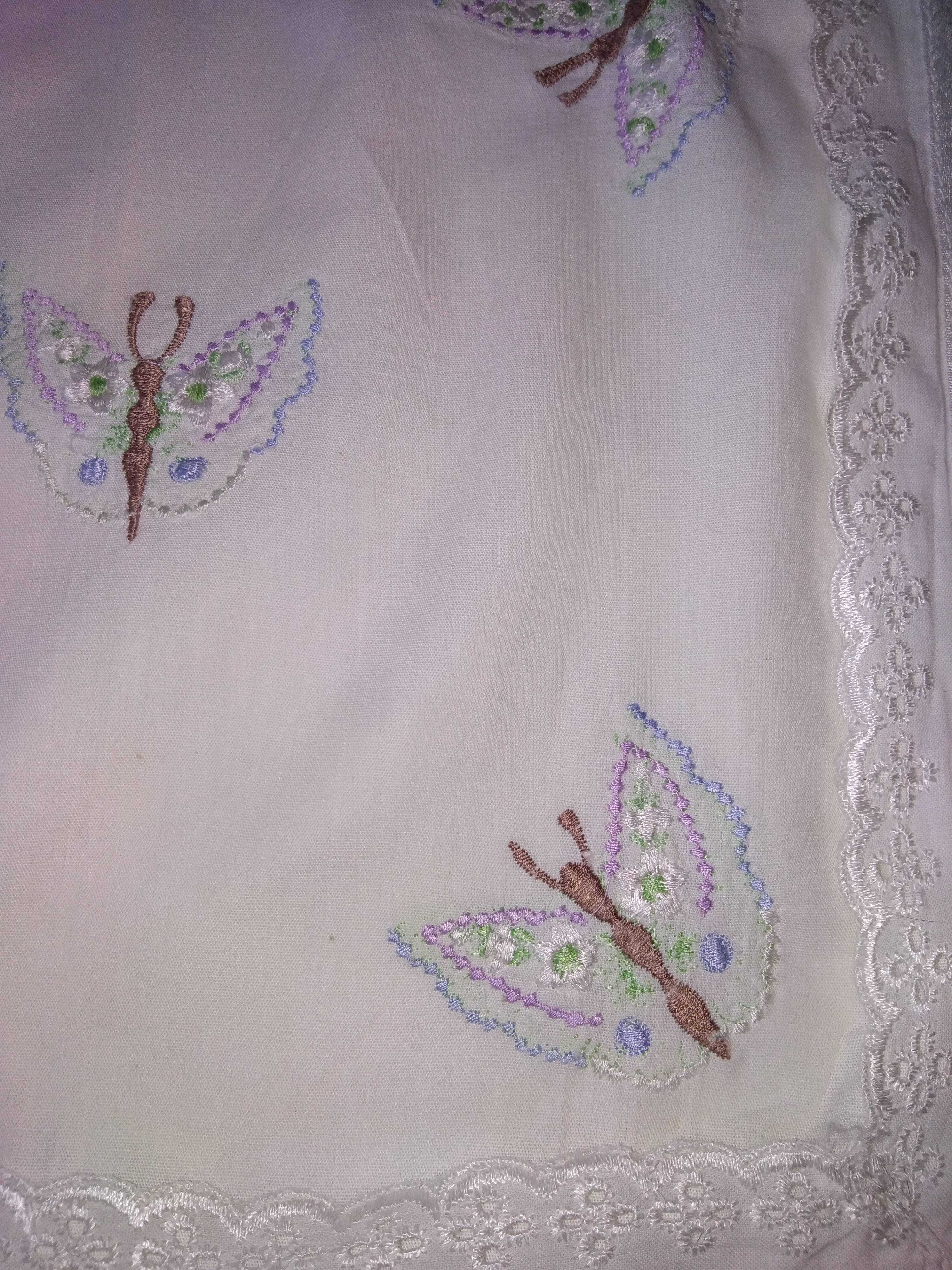 Embroidered child pillow or cushion cover