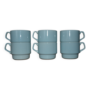 Six tasses Boch La Louvière - belgique