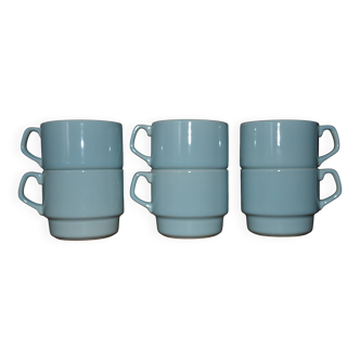 Six Boch La Louvière Belgium cups.