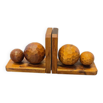 Vintage French wooden bookends