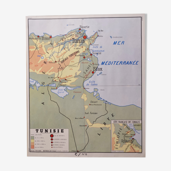 School map old tunisia