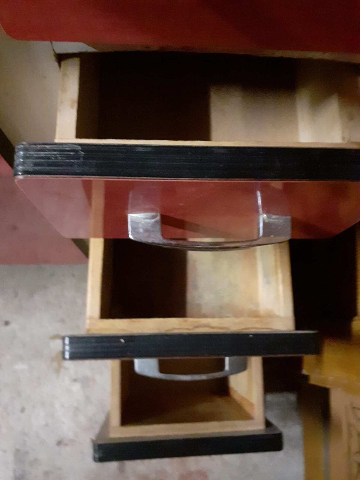 Red formica furniture