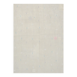 Tapis Kilim Minimaliste Beige Naturel à Motifs Ethniques, 164x225 Cm