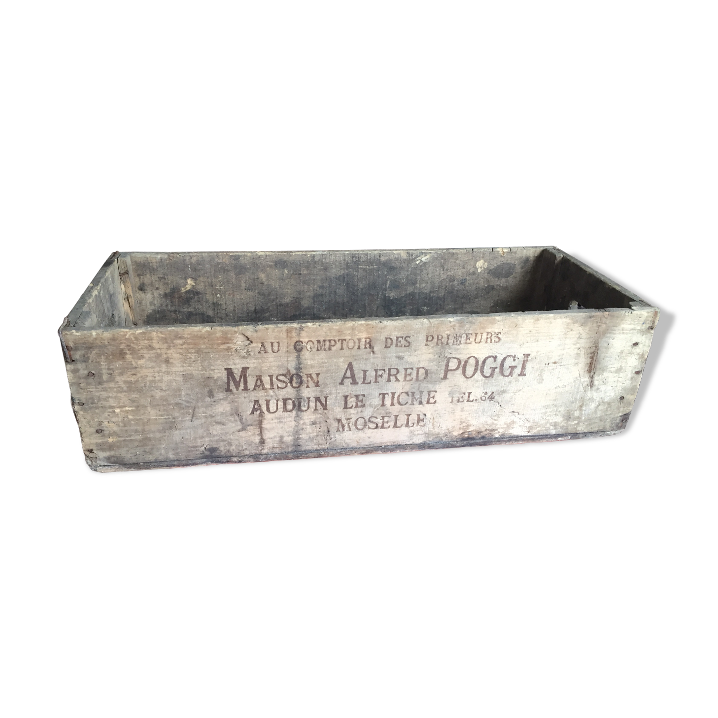 Wooden old case en primeur with handle
